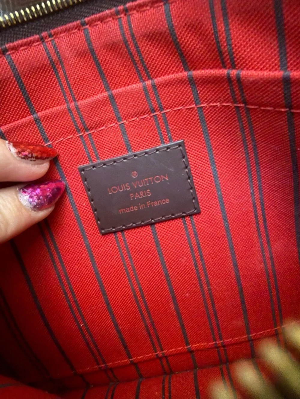 Louis Vuitton Nerverfull pouch damier authentic - Picture 6 of 14